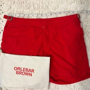 Orlebar Brown setter swim trunk size 31 Red.